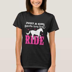 T-shirt Cheval Juste Une Fille Qui Aime Faire Du Cheval Ri