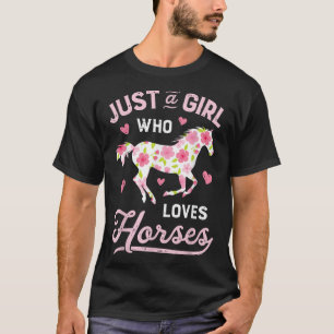 T-shirt Cheval Juste Une Fille Qui Aime La Ferme D'Équitat
