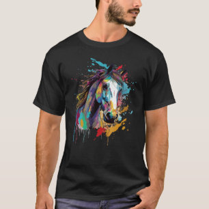 T-shirt Cheval Kuda Padi Splash Coloré