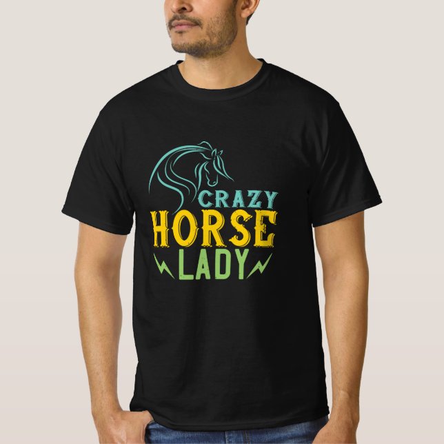 T-shirt Cheval - La Dame du Crazy Horse (Devant)