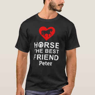T-shirt Cheval Le Meilleur Ami Avec le nom de votre cheval