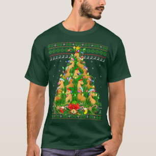 T-shirt Cheval Lights Jeu de Noël Cheval Laid Arbre de Noë
