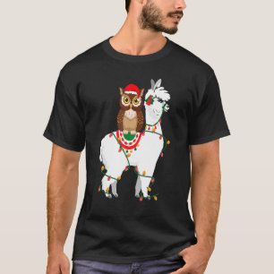 T-shirt Cheval Llama Lumières Père Noël Christmas Pajama X