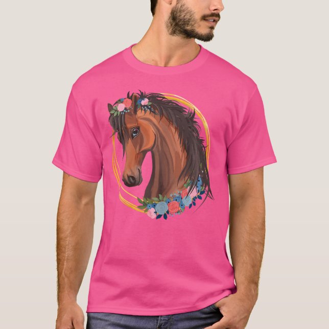 T-shirt Cheval Lover Chemise Filles Horseback équitation E (Devant)