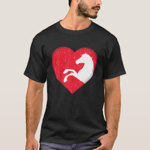 T-shirt Cheval Lover Cute Retro Novelty Silhouette Vintage