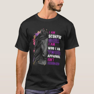 T-shirt Cheval Lover Je Suis Scorpio Girl Loves Riding Equ