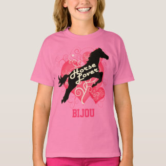 T-shirt Cheval Lover Personnalisé Bijou