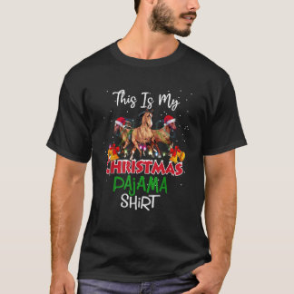 T-shirt Cheval Lumières De Noël C'Est Mon Pyjama De Noël