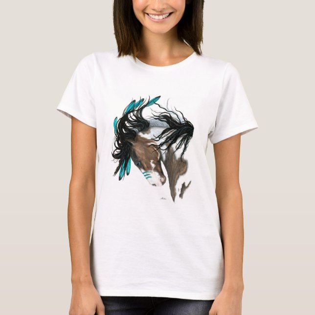 T-shirt Cheval Majestic Pinto de Bihrle (Devant)
