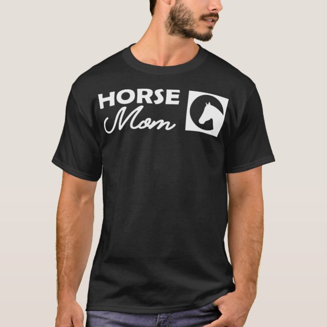 T-shirt Cheval maman animaux amis (Devant)