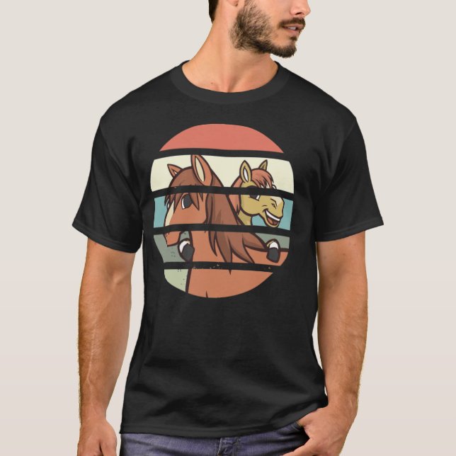 T-shirt Cheval Maman Avec cheval de ranch (Devant)
