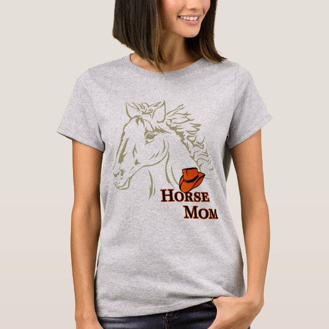 T-shirt Cheval Maman avec Tee femme Casquette (Devant)