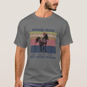 T-shirt Cheval Maman Bandana Match Fête des Mères Vintage