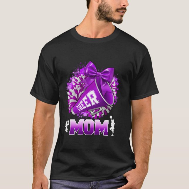 T-shirt Cheval Maman Pom Pom Violet Pom Mégaphone Coquette (Devant)