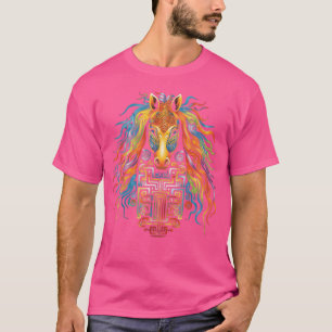 T-shirt Cheval Mandala Animal garçon coloré