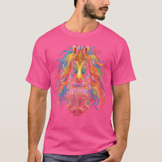 T-shirt Cheval Mandala Animal garçon coloré