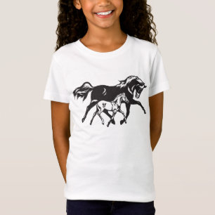 T-Shirt Cheval Mare Colt Girls Horses Equestre Cowgirl