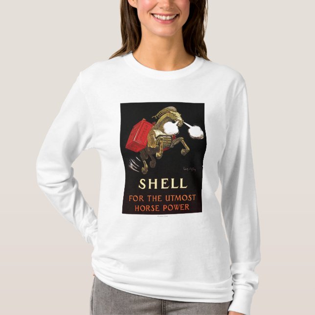 T-shirt Cheval mécanique avec Shell Oil (Devant)