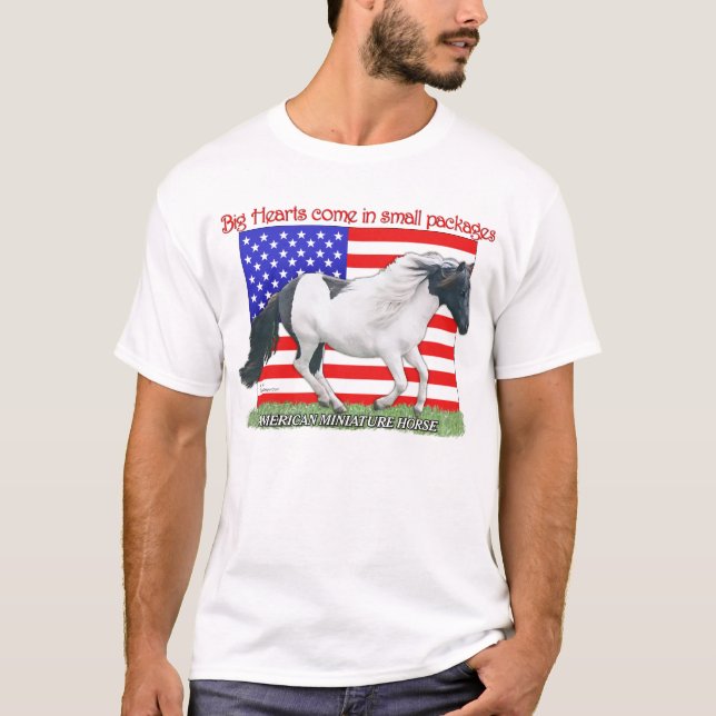 T-shirt Cheval miniature patriotique (Devant)