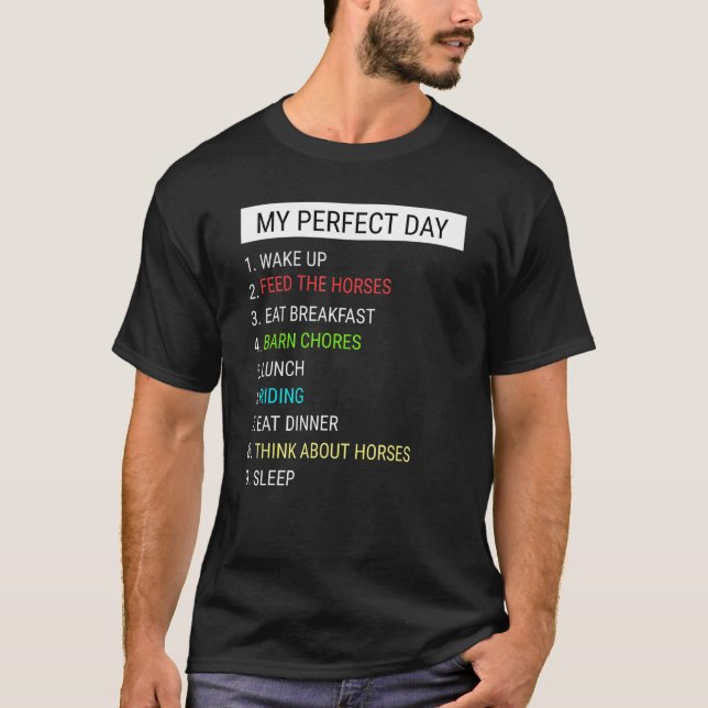 T-shirt Cheval Mon Jour Parfait (Devant)