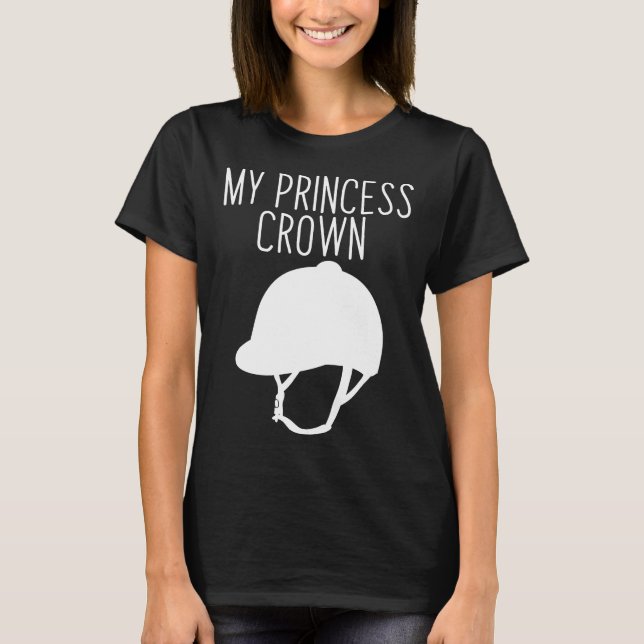 T-shirt Cheval Mon Princesse Couronne équitation T (Devant)