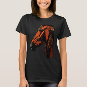 T-shirt Cheval motif animal graphique chevauchant une avec
