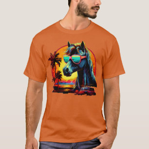 T-shirt Cheval Mustang de la vague rétro