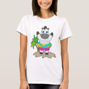 T-shirt Cheval Nageant Flotteur gonflable pour l'été