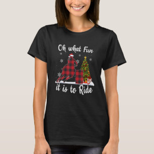 T-shirt Cheval Noël Oh Quel Amusant Barrel Racing Equestri