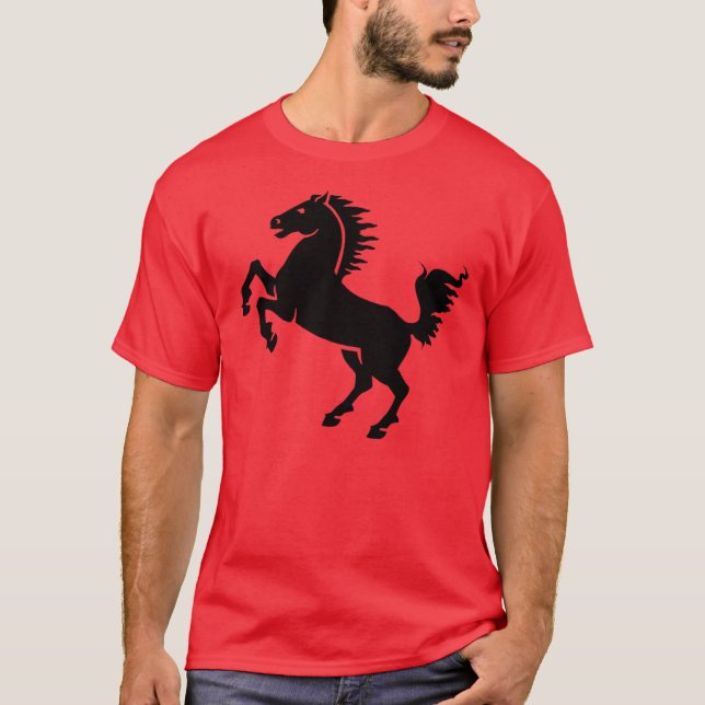 T-shirt Cheval noir (Devant)