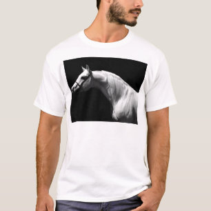 T-shirt Cheval noir et blanc