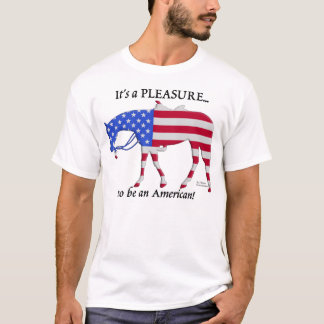 T-shirt Cheval occidental patriotique de plaisir