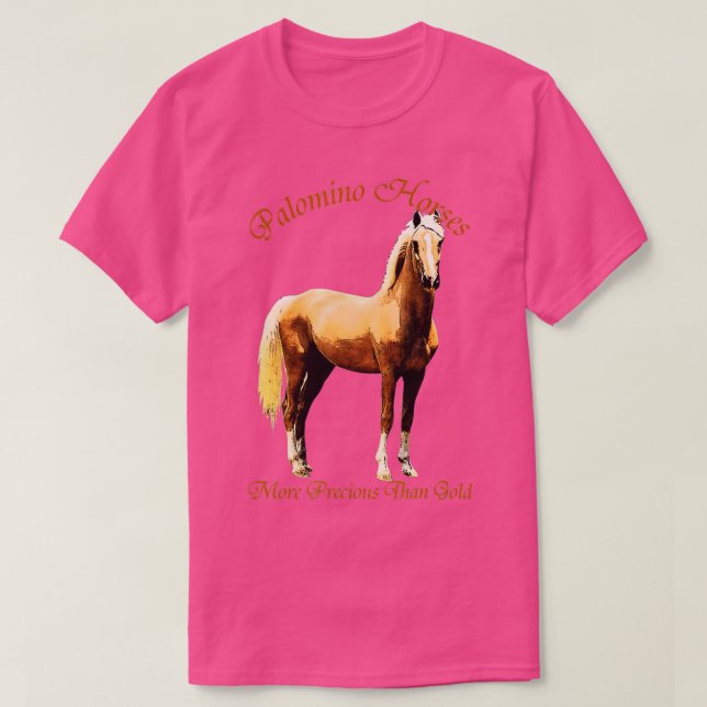 T-shirt Cheval Palomino Plus Précieux Que L'Or (Design devant)