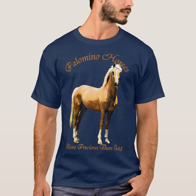 T-shirt Cheval Palomino Plus Précieux Que L'Or (Devant)