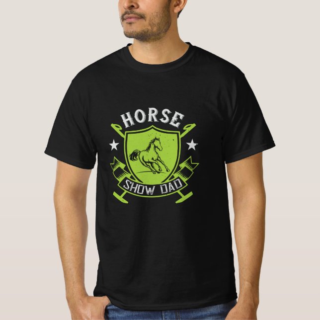 T-shirt Cheval - Papa de show équestre (Devant)