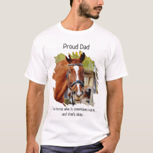 T-shirt Cheval Papa - Drôle Cheval Dire - Photo Cheval Lo