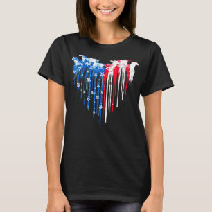 T-shirt Cheval patriotique Cheval américain Drapeau Cheval