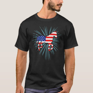 T-shirt Cheval Patriotique Drapeau Américain  Cheval Vinta