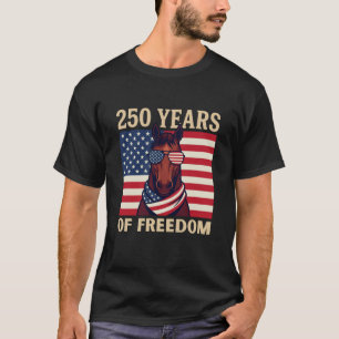T-shirt Cheval Patriotique Fête de l'Indépendance Liberté