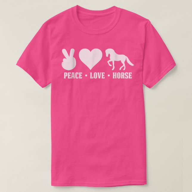 T-shirt Cheval Peace Love (Design devant)