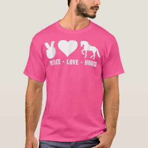 T-shirt Cheval Peace Love
