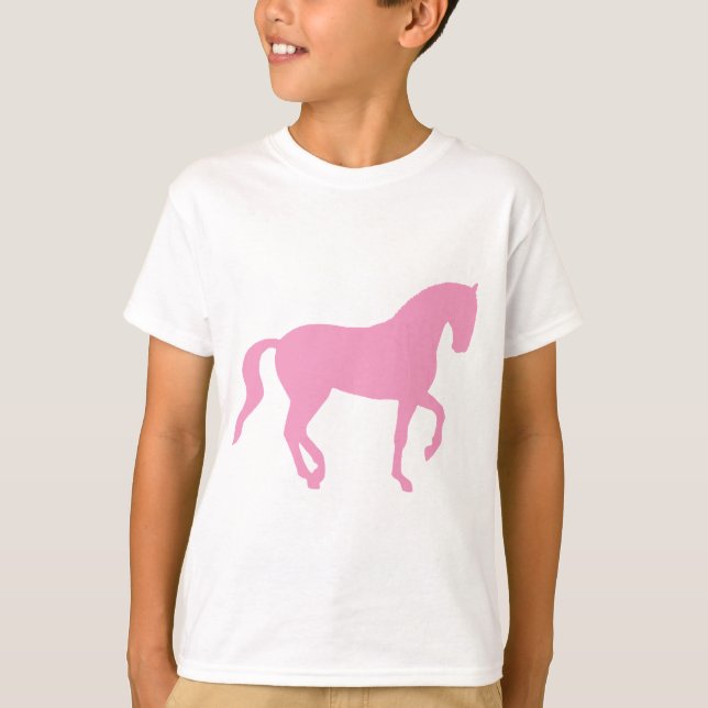 T-shirt Cheval Piaffe (rose) (Devant)