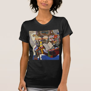 T-shirt Cheval Pipe Fleur rouge par Joan Miro