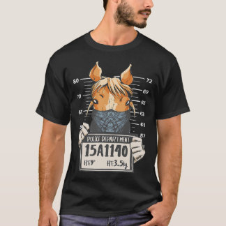 T-shirt Cheval Police équestre Mugshot Horseback Horse Ri