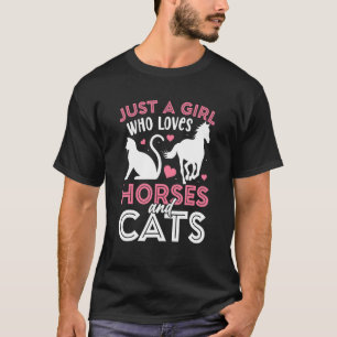 T-shirt Cheval Pour Filles Et Femmes Qui Aiment Les Chevau