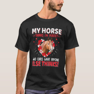 T-shirt Cheval Pour Filles Et Femmes Qui Aiment Les Chevau