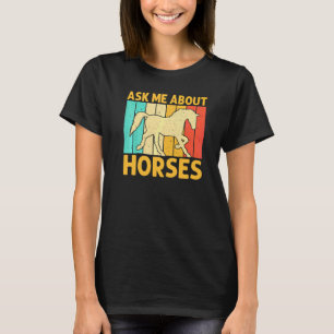 T-shirt Cheval Pour Hommes Femmes Cheval Course Hippique