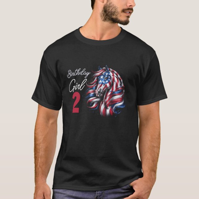 T-shirt Cheval pour les 2 ans Cheval pour fille de 2 ans  (Devant)