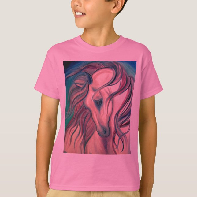 T-shirt Cheval pourpre d'imaginaire (Devant)