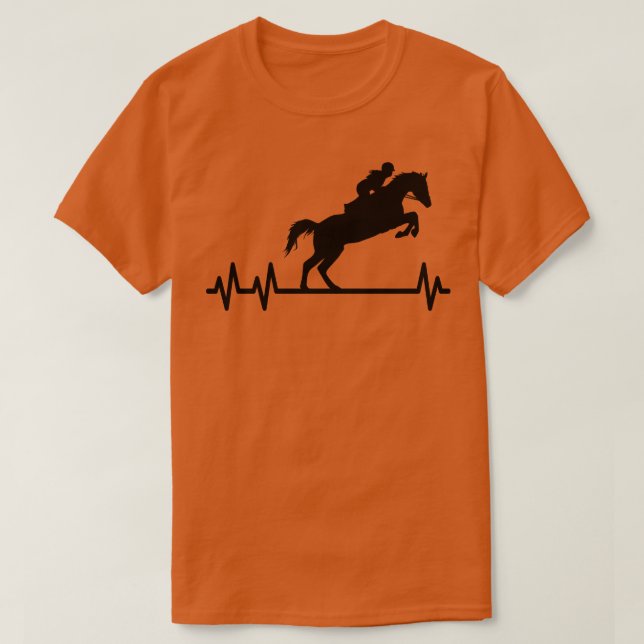 T-shirt Cheval Pulse Rider Heartbeat Equestrian (Design devant)